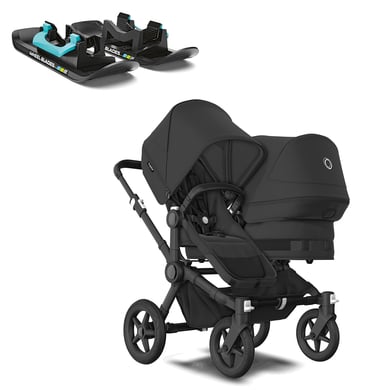 bugaboo Geschwisterwagen Donkey 5 Duo Complete Black/Midnight Black Wheelblades von Bugaboo