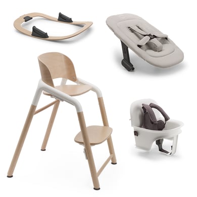 bugaboo Hochstuhl Giraffe Basis Neutral Wood/White mit Wippengestell, Neugeborenenset und Babyset Giraffe bugaboo Hochstuhl Giraffe Basis Neutral Wood/White mit Wippengestell, Neugeborenenset und Babyset Giraffe von Bugaboo