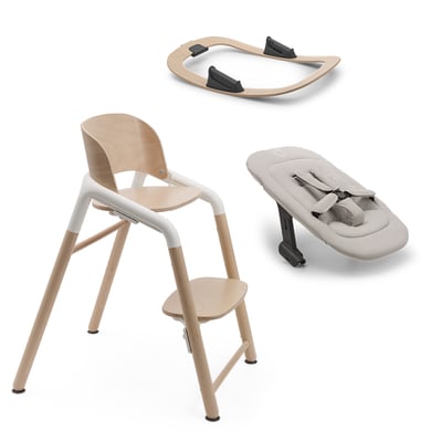 bugaboo Hochstuhl Giraffe Basis Neutral Wood/White mit Wippengestell und Neugeborenenset Giraffe Polar White bugaboo Hochstuhl Giraffe Basis Neutral Wood/White mit Wippengestell und Neugeborenenset Giraffe Polar White von Bugaboo