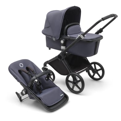 bugaboo Kinderwagen Fox Cub mit Liegeaufsatz und Sitz Black/Stormy Blue von Bugaboo