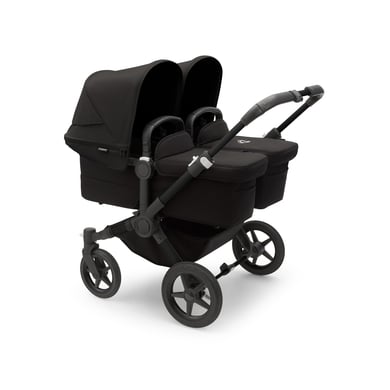 bugaboo Zwillingswagen Donkey 5 Twin Complete Black/Midnight Black Inklusive Gratis Erweiterungsset von Bugaboo