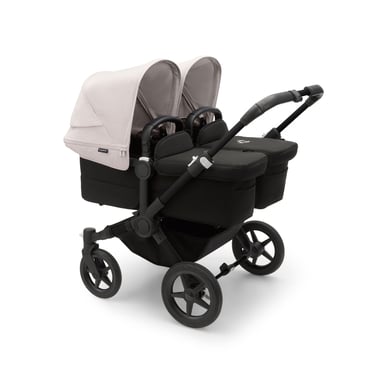bugaboo Zwillingswagen Donkey 5 Twin Complete Black/Misty White Inklusive Gratis Erweiterungsset von Bugaboo