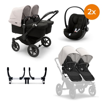 bugaboo Zwillingswagen Donkey 5 Twin Complete Black/Misty White inklusive cybex GOLD Babyschale Cloud G i-size Magic Black bugaboo Zwillingswagen Donkey 5 Twin Complete Black/Misty White inklusive cybex GOLD Babyschale Cloud G i-size Magic Black von Bugaboo