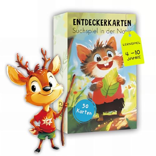 Bugucat 50 Entdeckerkarten für Kinder,Finde es Suchspiel& Gefunden Outdoor Suchspiel Entdecker Set,Kleine Geschenke für Jungen & Mädchen ab 4 Jahren,Lernspiel für Park, Picknick, Natur & Wald Bugucat 50 Entdeckerkarten für Kinder,Finde es Suchspiel& Gefunden Outdoor Suchspiel Entdecker Set,Kleine Geschenke für Jungen & Mädchen ab 4 Jahren,Lernspiel für Park, Picknick, Natur & Wald von Bugucat