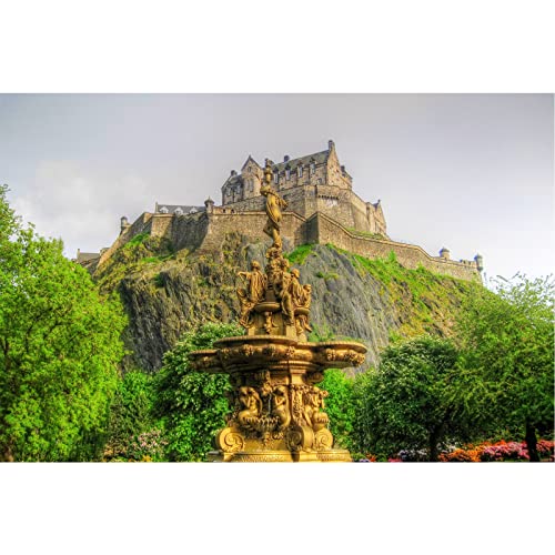 Puzzle 1000 Teile Edinburgh Castle Schottland Brunnen Klassisches Puzzle DIY Kit Holzspielzeug Einzigartiges Geschenk Wohnkultur von Buhoet