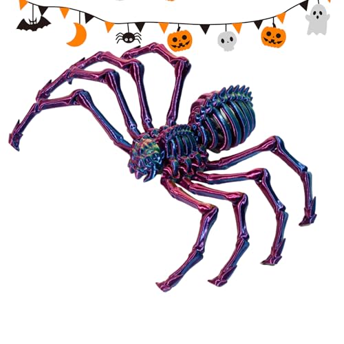 Buhygn 3D-gedruckte bewegliche Spinne, 3D-gedrucktes Spinnenspielzeug | Executive Desk Toys Riesenspinne - Mystery Spider 3D-bewegliche Spinne für Erwachsene, Schreibtischspielzeug für das von Buhygn