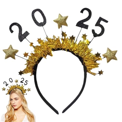 Buhygn Neujahrs-Stirnband | Glitzer Partyzubehör | Diadem für Feiern | Festliches Neujahr | Stern Pailletten Stirnband Tiara für Weihnachten 2025 Silvester Party Supplies Buhygn Neujahrs-Stirnband | Glitzer Partyzubehör | Diadem für Feiern | Festliches Neujahr | Stern Pailletten Stirnband Tiara für Weihnachten 2025 Silvester Party Supplies von Buhygn
