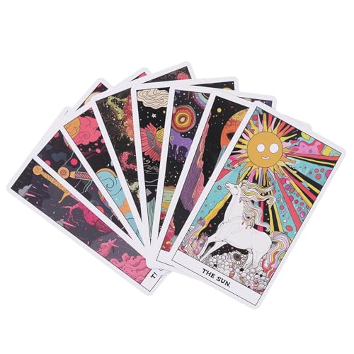Buhygn Phantom Tarot, Anfänger-Tarotkarten, Klassische Vermögenszählkarten, Einzigartiges Vintage-Design, Tragbare Und Qualitativ Hochwertige, 10,3 X 6 cm, Für Die Familienversammlung Buhygn Phantom Tarot, Anfänger-Tarotkarten, Klassische Vermögenszählkarten, Einzigartiges Vintage-Design, Tragbare Und Qualitativ Hochwertige, 10,3 X 6 cm, Für Die Familienversammlung von Buhygn