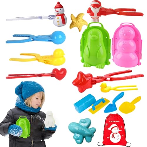 Buhygn Schneeball-Maker-Spielzeug mit und Pinguinen, Winter-Schneeball-Maker-Spielzeugset, Schneespielzeug-Spielset, einfach zu Spielen, langlebig, 35x25x16cm, 16 Teile für Kinder und Erwachsene Buhygn Schneeball-Maker-Spielzeug mit und Pinguinen, Winter-Schneeball-Maker-Spielzeugset, Schneespielzeug-Spielset, einfach zu Spielen, langlebig, 35x25x16cm, 16 Teile für Kinder und Erwachsene von Buhygn