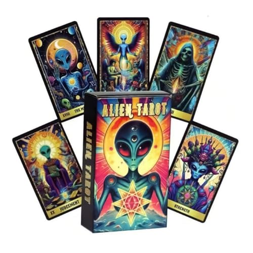 Buhygn Tarot, Oracle Reading Cards, Tarot Card Deck, Mit Tragbarem Und Leicht Zu Mischen, Einzigartigem Science-Fiction-Design, 10.2x6,5 cm, Für Astrologie, Anfänger, Psychische, Entwicklung Buhygn Tarot, Oracle Reading Cards, Tarot Card Deck, Mit Tragbarem Und Leicht Zu Mischen, Einzigartigem Science-Fiction-Design, 10.2x6,5 cm, Für Astrologie, Anfänger, Psychische, Entwicklung von Buhygn