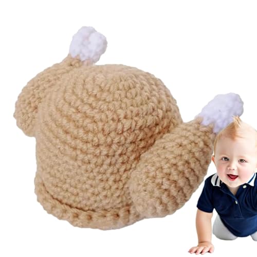 Buhygn Thanksgiving gerösteter Truthahn-Hut, gestrickte Huhn-Kopfbedeckung für Thanksgiving Trot, lustige Truthahn-Cosplay-Kappe, atmungsaktiver Kostümhut für Partys und Ostern, einzigartige Buhygn Thanksgiving gerösteter Truthahn-Hut, gestrickte Huhn-Kopfbedeckung für Thanksgiving Trot, lustige Truthahn-Cosplay-Kappe, atmungsaktiver Kostümhut für Partys und Ostern, einzigartige von Buhygn
