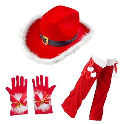 Buhygn Weihnachtskostüme für Mädchen, Weihnachtsmann-Cowgirl-Kostüm, rotes Weihnachtsmann-Zubehör, Weihnachts-Cosplay-Set, Verkleidungsset für Bühnenauftritte, Urlaubspartys Buhygn Weihnachtskostüme für Mädchen, Weihnachtsmann-Cowgirl-Kostüm, rotes Weihnachtsmann-Zubehör, Weihnachts-Cosplay-Set, Verkleidungsset für Bühnenauftritte, Urlaubspartys von Buhygn