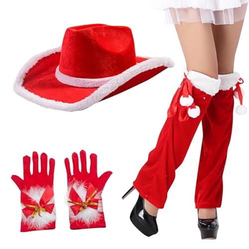 Buhygn Weihnachtskostüme für Mädchen, Weihnachtsmann-Cowgirl-Kostüm, rotes Weihnachtsmann-Zubehör, Weihnachts-Cosplay-Set, Verkleidungsset für Bühnenauftritte, Urlaubspartys Buhygn Weihnachtskostüme für Mädchen, Weihnachtsmann-Cowgirl-Kostüm, rotes Weihnachtsmann-Zubehör, Weihnachts-Cosplay-Set, Verkleidungsset für Bühnenauftritte, Urlaubspartys von Buhygn