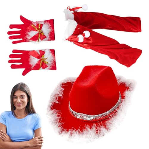Buhygn Weihnachtskostüme für Mädchen, Weihnachtsmann-Cowgirl-Kostüm, rotes Weihnachtsmann-Zubehör, Weihnachts-Cosplay-Set, Verkleidungsset für Bühnenauftritte, Urlaubspartys Buhygn Weihnachtskostüme für Mädchen, Weihnachtsmann-Cowgirl-Kostüm, rotes Weihnachtsmann-Zubehör, Weihnachts-Cosplay-Set, Verkleidungsset für Bühnenauftritte, Urlaubspartys von Buhygn