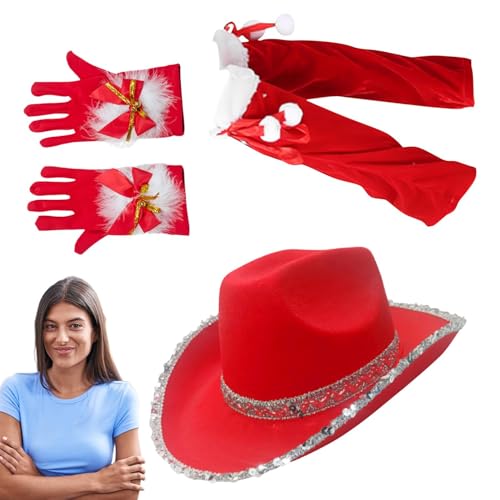 Buhygn Weihnachtskostüme für Mädchen, Weihnachtsmann-Cowgirl-Kostüm, rotes Weihnachtsmann-Zubehör, Weihnachts-Cosplay-Set, Verkleidungsset für Bühnenauftritte, Urlaubspartys Buhygn Weihnachtskostüme für Mädchen, Weihnachtsmann-Cowgirl-Kostüm, rotes Weihnachtsmann-Zubehör, Weihnachts-Cosplay-Set, Verkleidungsset für Bühnenauftritte, Urlaubspartys von Buhygn