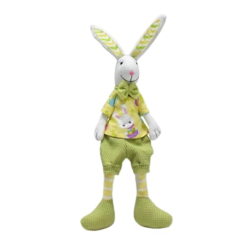 Osterhasen-Puppe, langbeiniger Hasen-Plüsch, niedliche Hasen-Dekoration, multifunktionale Dekoration, leicht und flexibel, 42 x 13 x 8 cm, für Nachttisch, Bücherregal, Sofa Osterhasen-Puppe, langbeiniger Hasen-Plüsch, niedliche Hasen-Dekoration, multifunktionale Dekoration, leicht und flexibel, 42 x 13 x 8 cm, für Nachttisch, Bücherregal, Sofa von Buhygn
