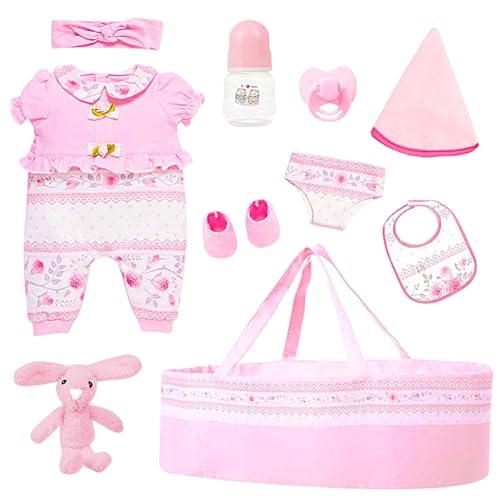 Puppenkleidung Set, Realistisch Vorgetäuschtes Spiel, 45,7 X 22,9 X 14 cm, Babypuppenkleidung Accessoires Set, Babies Toy Girl Girls Tun Play-Kit, Tragbares Und Kindsicher, Für Kinder, Geburtstag, von Buhygn
