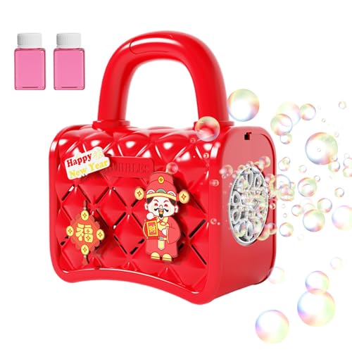 Tragbare Seifenblasenmaschine, automatisches Seifenblasengebläse für Kinder, elektrisches Seifenblasengebläse, einfach zu bedienen, tragbarer Griff, 13 x 7 x 15,7 cm für Kinder von Buhygn