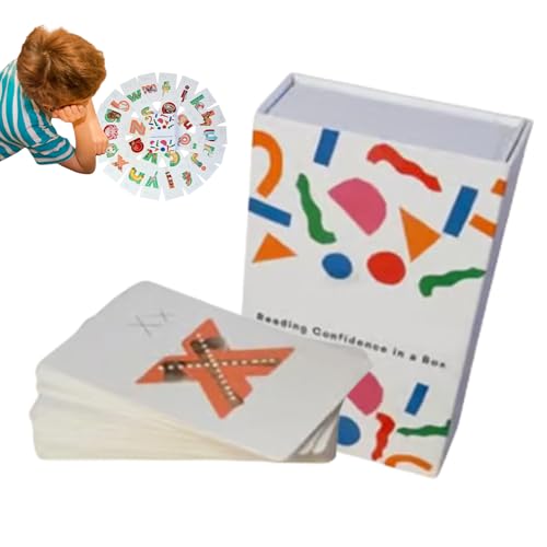 Vorschul-Alphabet-Werkzeug, Lernkarten-Set, Kindergarten-Lernkarten, mit ansprechendem Alphabet-Lernen, 15 x 7,5 x 1 cm, für Schule, Reisen, Zuhause von Buhygn