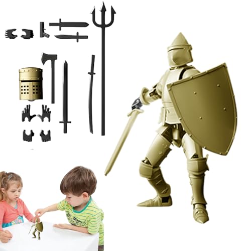 Buhyujkm 3D Printed Robot Figure, 5.67x2.56 Inches Reusable Multi-Jointed Stress-Relief Toy, White/Black/Gold/Silver Collectible Desktop Decor for Collectors Buhyujkm 3D Printed Robot Figure, 5.67x2.56 Inches Reusable Multi-Jointed Stress-Relief Toy, White/Black/Gold/Silver Collectible Desktop Decor for Collectors von Buhyujkm