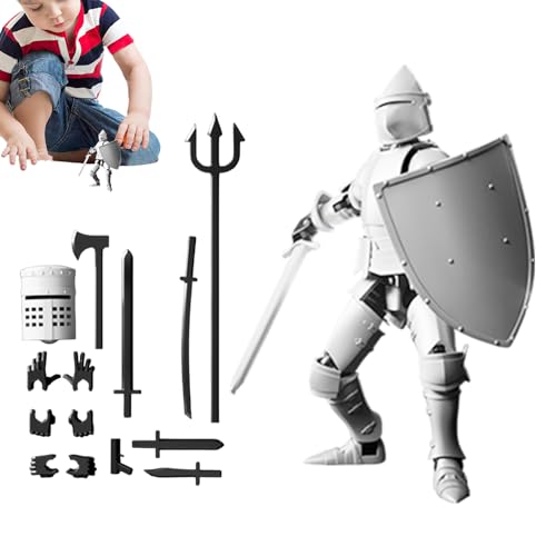 Buhyujkm 3D Printed Robot Figure, 5.67x2.56 Inches Reusable Multi-Jointed Stress-Relief Toy, White/Black/Gold/Silver Collectible Desktop Decor for Collectors Buhyujkm 3D Printed Robot Figure, 5.67x2.56 Inches Reusable Multi-Jointed Stress-Relief Toy, White/Black/Gold/Silver Collectible Desktop Decor for Collectors von Buhyujkm
