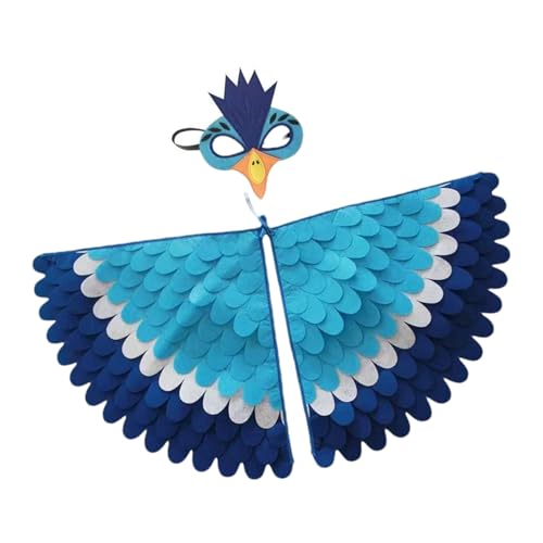 Buhyujkm Adorable Dress-Up Bird Wings, 19.68 Inches Gradient Color Costume, Skin-Friendly Peafowl Design, Reusable Colorful Wings for Kids, Halloween Party Outfit Buhyujkm Adorable Dress-Up Bird Wings, 19.68 Inches Gradient Color Costume, Skin-Friendly Peafowl Design, Reusable Colorful Wings for Kids, Halloween Party Outfit von Buhyujkm