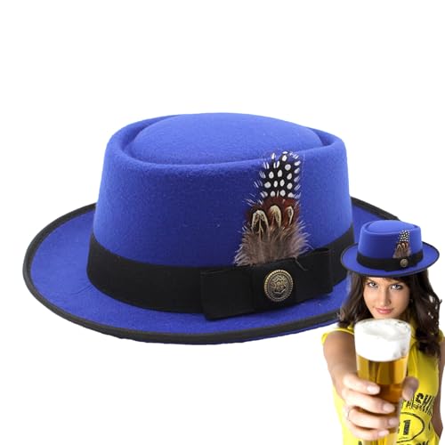 Buhyujkm Bezaubernder schwarzer Bowler Hut, 57,9 - 57,9 x 12,9 cm, klassischer deutscher Alpenhut, kompaktes Oktoberfest-Kostüm-Accessoire mit Feder und Emblem für Damen und Herren Buhyujkm Bezaubernder schwarzer Bowler Hut, 57,9 - 57,9 x 12,9 cm, klassischer deutscher Alpenhut, kompaktes Oktoberfest-Kostüm-Accessoire mit Feder und Emblem für Damen und Herren von Buhyujkm