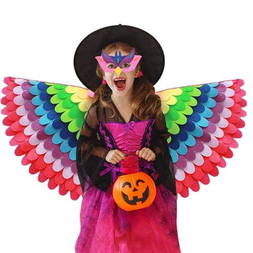 Buhyujkm Bird Wings Kids, Dress-Up Gradient Color Costume Wings, 50cm/19.69 inches, Vibrant Color Design, Soft Skin-Friendly Peafowl Outfit, Colorful Cosplay for Halloween, Parties Buhyujkm Bird Wings Kids, Dress-Up Gradient Color Costume Wings, 50cm/19.69 inches, Vibrant Color Design, Soft Skin-Friendly Peafowl Outfit, Colorful Cosplay for Halloween, Parties von Buhyujkm