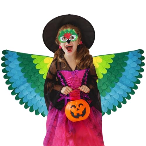 Buhyujkm Bird Wings Kids, Dress-Up Gradient Color Costume Wings, 50cm/19.69 inches, Vibrant Color Design, Soft Skin-Friendly Peafowl Outfit, Colorful Cosplay for Halloween, Parties Buhyujkm Bird Wings Kids, Dress-Up Gradient Color Costume Wings, 50cm/19.69 inches, Vibrant Color Design, Soft Skin-Friendly Peafowl Outfit, Colorful Cosplay for Halloween, Parties von Buhyujkm
