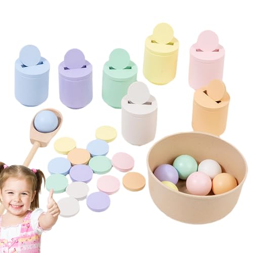 Buhyujkm Color Sorting Sensory Toys, Wood Color Matching Sorting Game, 10.83x7.09x2.95 Inches, Rainbow Balls, Preschool Learning Activity, Fine Motor Skill Development for Kids Ages 3+ Buhyujkm Color Sorting Sensory Toys, Wood Color Matching Sorting Game, 10.83x7.09x2.95 Inches, Rainbow Balls, Preschool Learning Activity, Fine Motor Skill Development for Kids Ages 3+ von Buhyujkm