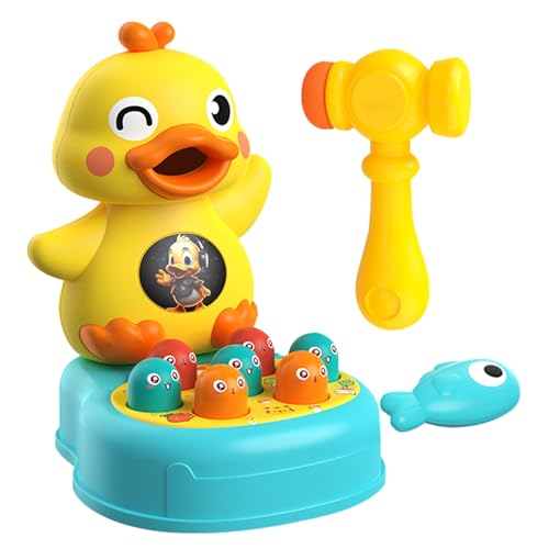 Buhyujkm Pounding Toy, Educational Toy, Cartoon Duck Whack Game Fine Motor Skill Trainer, Fun Interactive Hammer with Lights and Sound for Boys Girls, 5.91x7.09x8.27 Inches Buhyujkm Pounding Toy, Educational Toy, Cartoon Duck Whack Game Fine Motor Skill Trainer, Fun Interactive Hammer with Lights and Sound for Boys Girls, 5.91x7.09x8.27 Inches von Buhyujkm
