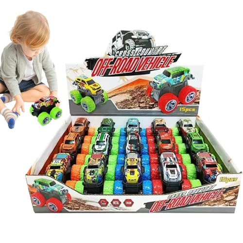 Buhyujkm Pull Back Car, Friction Powered Vehicle, Interactive Racing Toys, 15X Colorful Vehicles, Easy to Use Pull Back Mechanism, Fun Playset for Kids Aged 3+, Perfect for Indoor Play Buhyujkm Pull Back Car, Friction Powered Vehicle, Interactive Racing Toys, 15X Colorful Vehicles, Easy to Use Pull Back Mechanism, Fun Playset for Kids Aged 3+, Perfect for Indoor Play von Buhyujkm