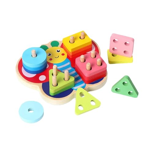 Buhyujkm Shape Matching Game, Cartoon Wooden Sorting Toys, Geometric Shape Sorting Game, Stacking Toys for Toddler, Shape Sorting and Stacking Toy to Improve Children’s Learning Skills Buhyujkm Shape Matching Game, Cartoon Wooden Sorting Toys, Geometric Shape Sorting Game, Stacking Toys for Toddler, Shape Sorting and Stacking Toy to Improve Children’s Learning Skills von Buhyujkm