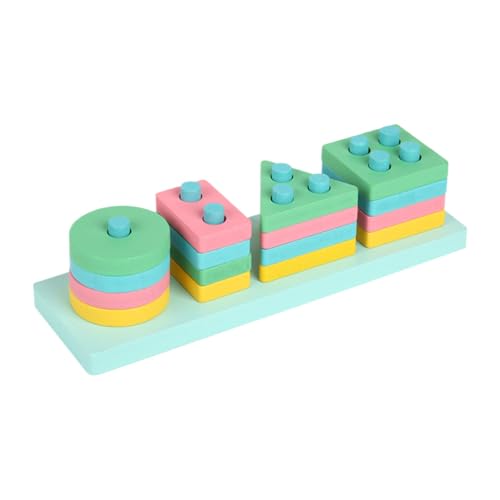 Buhyujkm Stacking Blocks, Colorful Shape Puzzle, Fine Motor Skill Toy, Interactive Learning Blocks, Multi-Shaped Color Stacker, Perfect for Preschool, Home, and School Activities Buhyujkm Stacking Blocks, Colorful Shape Puzzle, Fine Motor Skill Toy, Interactive Learning Blocks, Multi-Shaped Color Stacker, Perfect for Preschool, Home, and School Activities von Buhyujkm
