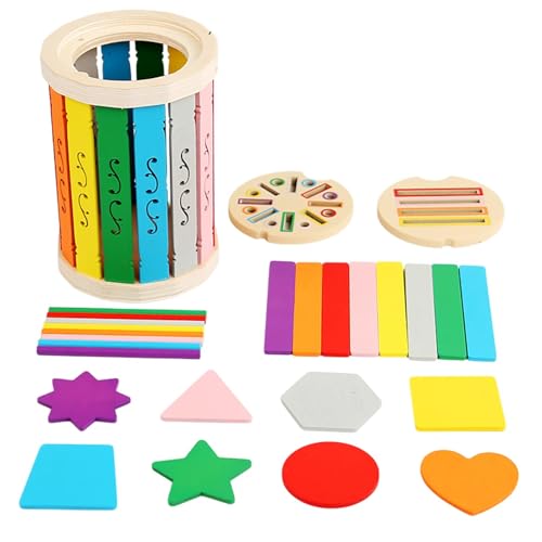 Buhyujkm Wooden Color Sorting Toy, Compact Wooden Shape Sorter Class Toy, 7.7x14cm Adorable Fine Motor Skills Sensory Development Educational Game for Kids Boys Girls Buhyujkm Wooden Color Sorting Toy, Compact Wooden Shape Sorter Class Toy, 7.7x14cm Adorable Fine Motor Skills Sensory Development Educational Game for Kids Boys Girls von Buhyujkm