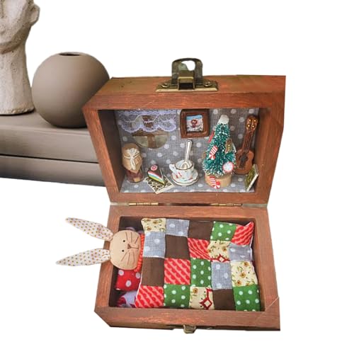 Wooden Miniature Doll House Kit, 4.72x1.97x2.76 Inches, Animals in Boxes Design, Handmade Wooden Model, Realistic Craft Collectible Scenery Decor for Adults, Hobbyists Wooden Miniature Doll House Kit, 4.72x1.97x2.76 Inches, Animals in Boxes Design, Handmade Wooden Model, Realistic Craft Collectible Scenery Decor for Adults, Hobbyists von Buhyujkm