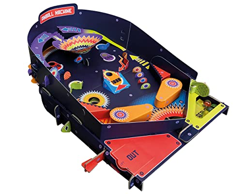 Build Your Own Arbeitende Flippermaschine, klassisches Retro-Spielzeug, 68 Teile inkl. 5 Murmeln, lustiges Geschenk für Kinder, Jungen und Familien ab 8 Jahren, umweltfreundliches Karton-Schlitz-Set Build Your Own Arbeitende Flippermaschine, klassisches Retro-Spielzeug, 68 Teile inkl. 5 Murmeln, lustiges Geschenk für Kinder, Jungen und Familien ab 8 Jahren, umweltfreundliches Karton-Schlitz-Set von Build Your Own