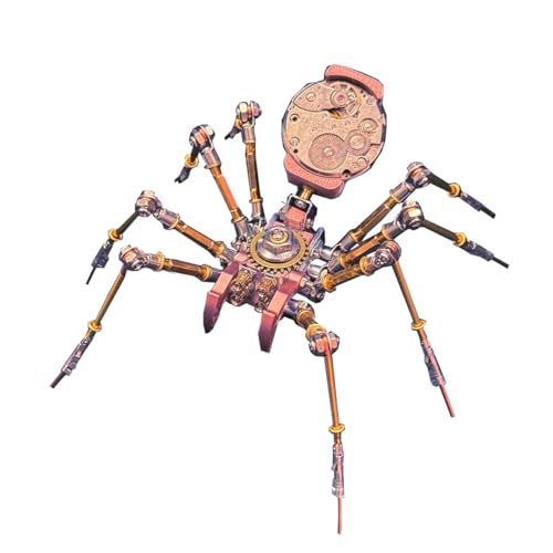 3D Metall Puzzle Erwachsene, Steampunk Mechanisch Spinne 3D Puzzle Metall Modellbausatz Tier, 177PCS DIY Montage Spider Modell Kit Desktop Ornament Geschenk, KIT Version von BuildCubes