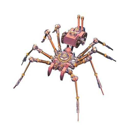 3D Metall Puzzle Erwachsene, Steampunk Mechanisch Spinne 3D Puzzle Metall Modellbausatz Tier, 204PCS DIY Montage Spider Modell Kit Desktop Ornament Geschenk, KIT Version von BuildCubes