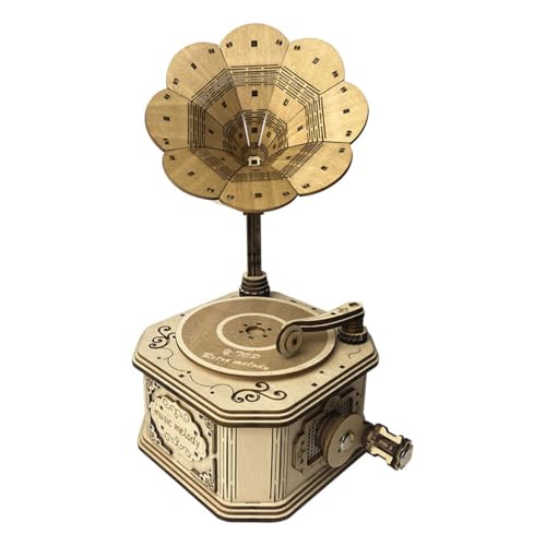 BuildCubes 3D Holzpuzzle für Erwachsene, 3D Holz Grammophon Spieluhr Modell Bausatz, 100+PCS 3D Holzpuzzle Steampunk Spieldose 3D Puzzle Holz, Holz Handwerk Modellbau Geburtstagsgeschenk BuildCubes 3D Holzpuzzle für Erwachsene, 3D Holz Grammophon Spieluhr Modell Bausatz, 100+PCS 3D Holzpuzzle Steampunk Spieldose 3D Puzzle Holz, Holz Handwerk Modellbau Geburtstagsgeschenk von BuildCubes