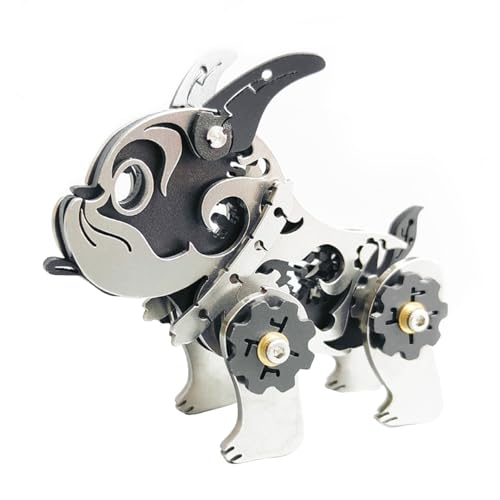 BuildCubes 3D Metall Puzzle Erwachsene, Steampunk Mechanisch Bulldogge 3D Puzzle Metall Modellbausatz Tier, 48PCS DIY Montage Bulldog Modell Kit Spielzeug Geschenk, KIT Version BuildCubes 3D Metall Puzzle Erwachsene, Steampunk Mechanisch Bulldogge 3D Puzzle Metall Modellbausatz Tier, 48PCS DIY Montage Bulldog Modell Kit Spielzeug Geschenk, KIT Version von BuildCubes