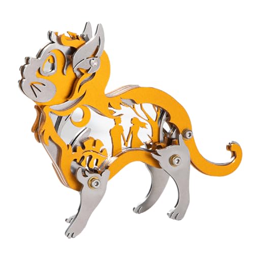 BuildCubes 3D Metall Puzzle Erwachsene, Steampunk Mechanisch Katze 3D Puzzle Metall Modellbausatz Tier, 37PCS DIY Montage Katze Modell Kit Spielzeug Geschenk, KIT Version BuildCubes 3D Metall Puzzle Erwachsene, Steampunk Mechanisch Katze 3D Puzzle Metall Modellbausatz Tier, 37PCS DIY Montage Katze Modell Kit Spielzeug Geschenk, KIT Version von BuildCubes