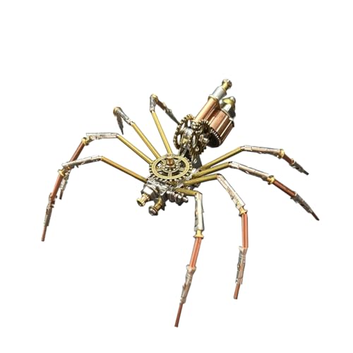 BuildCubes 3D Metall Puzzle Erwachsene, Steampunk Mechanisch Spinne 3D Puzzle Metall Modellbausatz Tier, 110PCS DIY Montage Spider Modell Kit Desktop Spielzeug Geschenk, KIT Version von BuildCubes