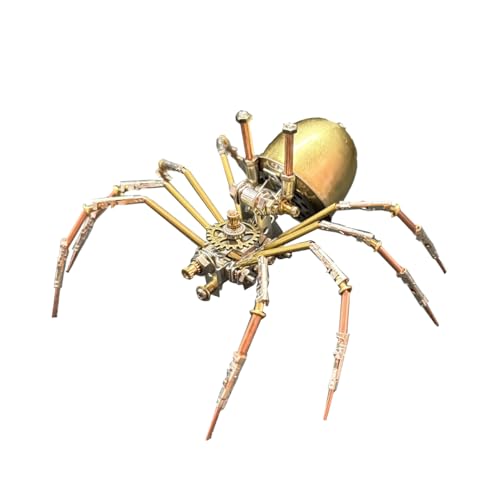 BuildCubes 3D Metall Puzzle Erwachsene, Steampunk Mechanisch Spinne 3D Puzzle Metall Modellbausatz Tier, 115PCS DIY Montage Spider Modell Kit Desktop Spielzeug Geschenk, KIT Version von BuildCubes