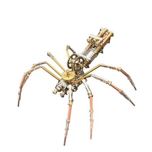 BuildCubes 3D Metall Puzzle Erwachsene, Steampunk Mechanisch Spinne 3D Puzzle Metall Modellbausatz Tier, 137PCS DIY Montage Spider Modell Kit Desktop Spielzeug Geschenk, KIT Version von BuildCubes