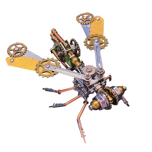 BuildCubes Biene 3D Metall Puzzle Erwachsene, Steampunk Mechanisch Insekt 3D Puzzle Metall Modellbausatz Tier, 157PCS DIY Montage Biene Modell Kit Spielzeug Geschenk -KIT von BuildCubes