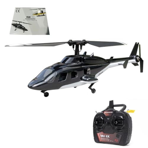 BuildCubes F150BL V3 Airwolf RC Hubschrauber für Erwachsene, 2.4G 5CH Armee RC Helikopter Militär RC Flugzeug Modell, Kämpfer RC Drohne Kampfflugzeug Spielzeug Geschenk, RTF Version von BuildCubes