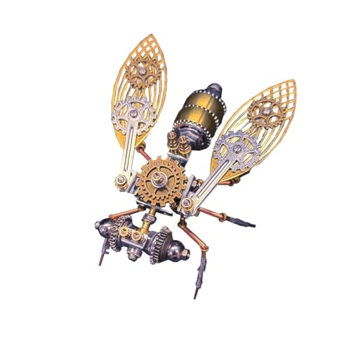 BuildCubes Fliegen 3D Metall Puzzle Erwachsene, Steampunk Mechanisch Insekt 3D Puzzle Metall Modellbausatz Tier, 165PCS DIY Montage Stubenfliege Modell Kit Spielzeug Geschenk -KIT von BuildCubes