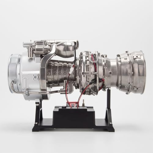 BuildCubes Verbrennungsmotor Modellbau, 1/4 Turboshaft Motor Modellbausatz, Militär Hubschrauber Motor Bausatz Metall Funktionsfähig, 470+PCS Spielzeug Geschenke -KIT von BuildCubes