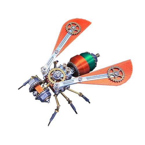 Fliegen 3D Metall Puzzle Erwachsene, Steampunk Mechanisch Insekt 3D Puzzle Metall Modellbausatz Tier, 120PCS DIY Montage Stubenfliege Modell Kit Spielzeug Geschenk -KIT von BuildCubes